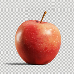 red apple isolated on a transparent background