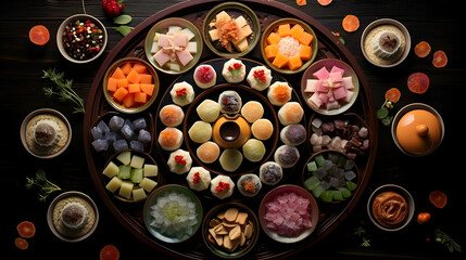Obraz na płótnie Canvas Chinese desserts and sweets