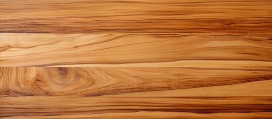 Obraz premium A closeup shot of a brown hardwood plank flooring with a beautiful grain pattern, showcasing the amber tones of the wood stain and varnish
