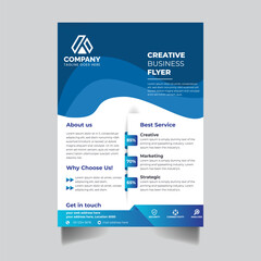 Business flyer template - obrazy, fototapety, plakaty