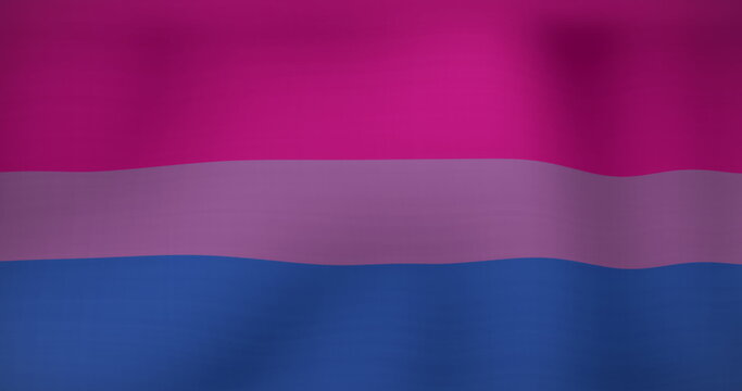 Naklejki Image of heart icons over bisexual flag of pride