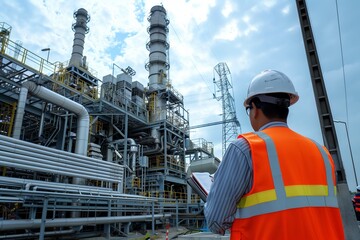 engineer checking power plant