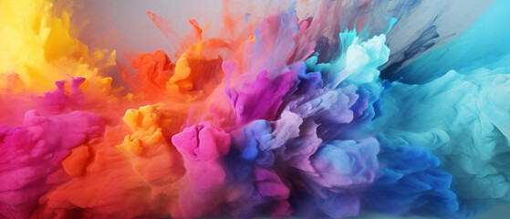 Color palette in style of explosion of colors wallpaper - obrazy, fototapety, plakaty