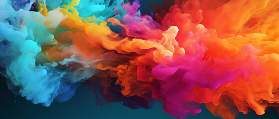 Color palette in style of explosion of colors wallpaper - obrazy, fototapety, plakaty