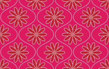 Ethnic Pattern. Ethnic India Bhandhani seamless pattern for embroidery, textile decoration and tile design.