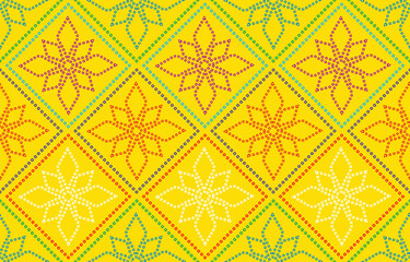 Ethnic Pattern. Ethnic India Bhandhani seamless pattern for embroidery, textile decoration and tile design.