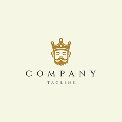 King crown logo design icon vector template
