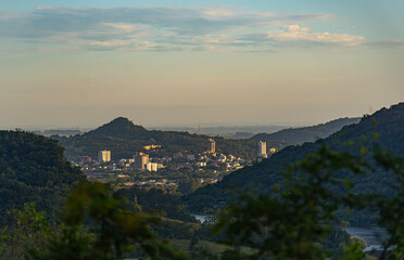 Panoramic view of the city of Santa Maria, Rio Grande do Sul, Brazil