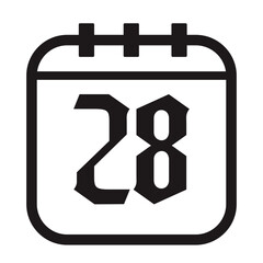 Monoline calendar vector icon set