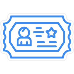 Fototapeta premium Child Ticket Icon Style