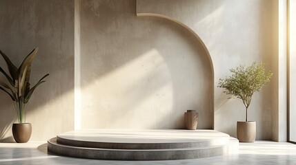 A minimalist podium that captures the essence of contemporary design aesthetics