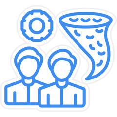 Disaster Relief Team Icon Style