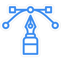 Arch Point And Pen Icon Style
