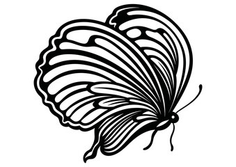 Naklejka premium Art Nouveau butterfly Graphic Accents, vector illustration, vintage elements 