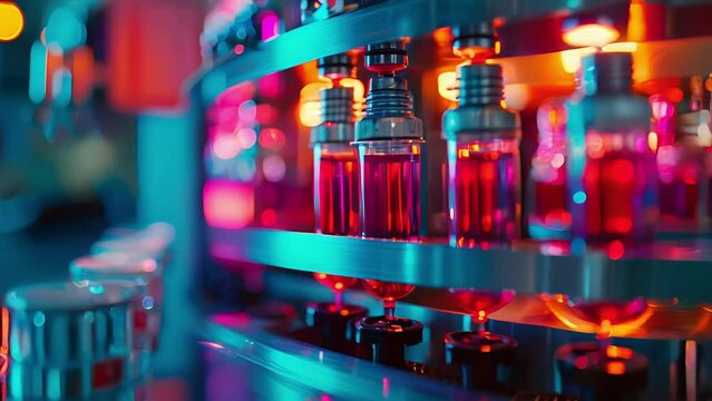 Up close view of an automated dye dispensing machine ensuring accuracy and consistency in measurements to comply with industry regulations.