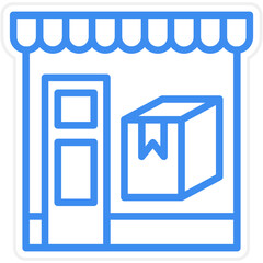Delivery Shop Icon Style