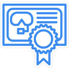 Diving Certificate Icon Style
