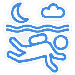 Night Diving Icon Style