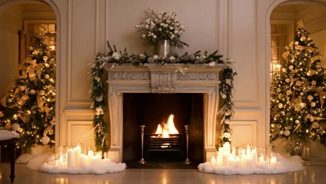 Christmas at the manor, English countryside decoration and interior decor
