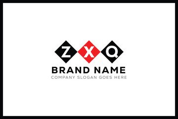 ZXQ letter logo design. ZXQ creative initials monogram letter logo. ZXQ business and real estate logo vector template.
