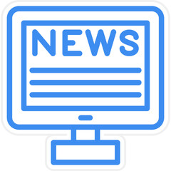 Online Newspaper Icon Style