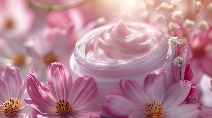 Obraz na płótnie Canvas texture lotion cream for face and cream, generative ai