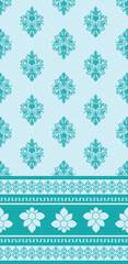 Ethnic Pattern. Ethnic India seamless pattern design oriental style. Damask India Motif.