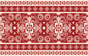 Ethnic Pattern. Ethnic India seamless pattern design oriental style. Damask India Motif.