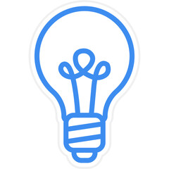 Incandescent Light Bulb Icon Style