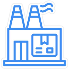 Focused Factory Production Icon Style