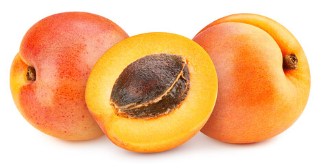Apricot isolated on white background with clipping path - 756983393