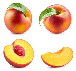 Fresh organic peach isolated - 756983573