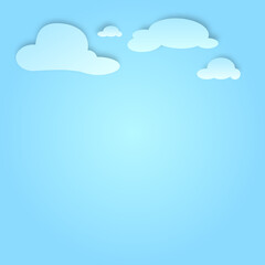 Blue sky with clouds background graphic design