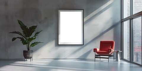 Blank photo frame for text or poster, mock up