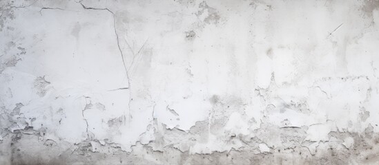 A closeup shot of a white wall with peeling paint, showcasing the monochrome winter theme. The freezing cold adds to the decaying look of the wall - Powered by Adobe