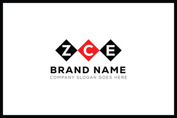 ZCE letter logo design. ZCE creative initials monogram letter logo. ZCE business and real estate logo vector template.