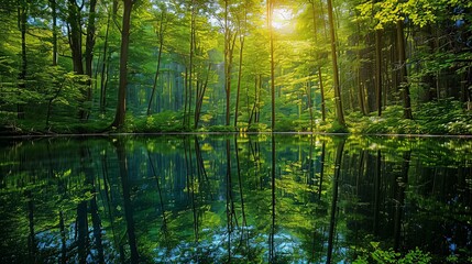 A forest landscape reflecting the beauty of nature.