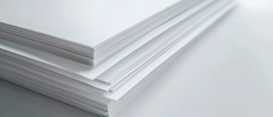 Obraz premium Arranged paper sheets on white surface