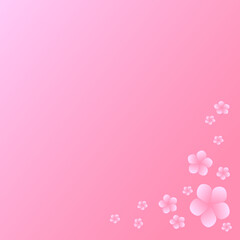 Pink background with flowers