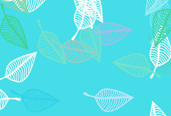 Light Blue, Green vector hand painted pattern.