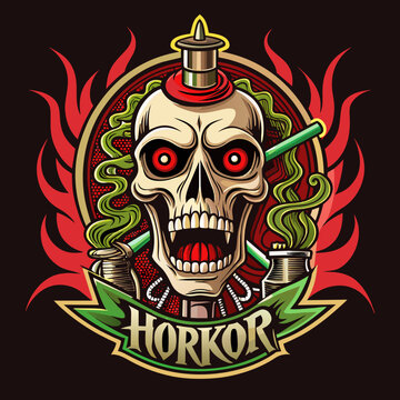 Hookah Horror Logo in the Mexican style 