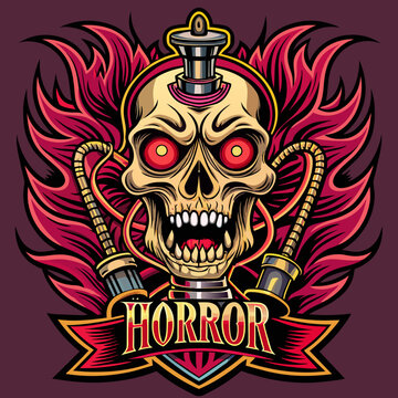 Hookah Horror Logo in the Mexican style 