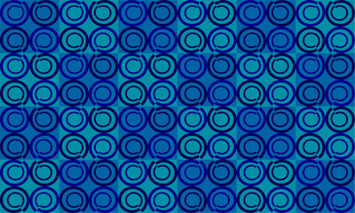Fototapeta na wymiar blue and green seamless pattern with circles spiral, Black line circle pattern with square repeat, replete pattern, endless fabric pattern, black dot checkerboard design for fabric printing or wall