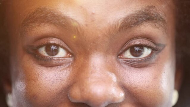 Close up of a Black female face