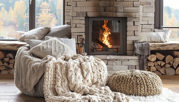 Cozy Knit In Front Of The Fire