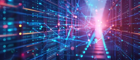 Obraz premium Data storage in business networks concept