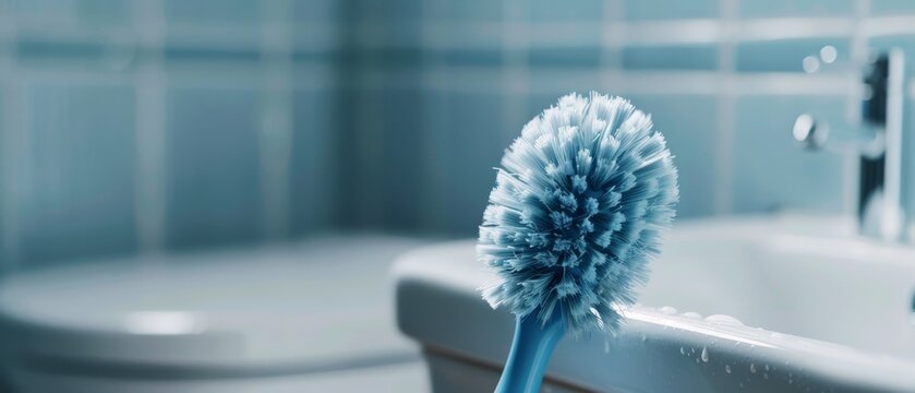 Detailed image of a fresh toilet brush