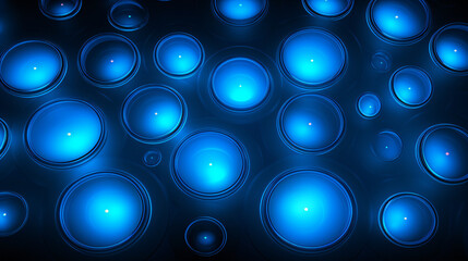 A background with neon blue circles arranged