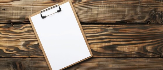 Empty clipboard on table