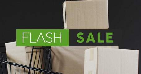 Image of flash sale text over gift boxes